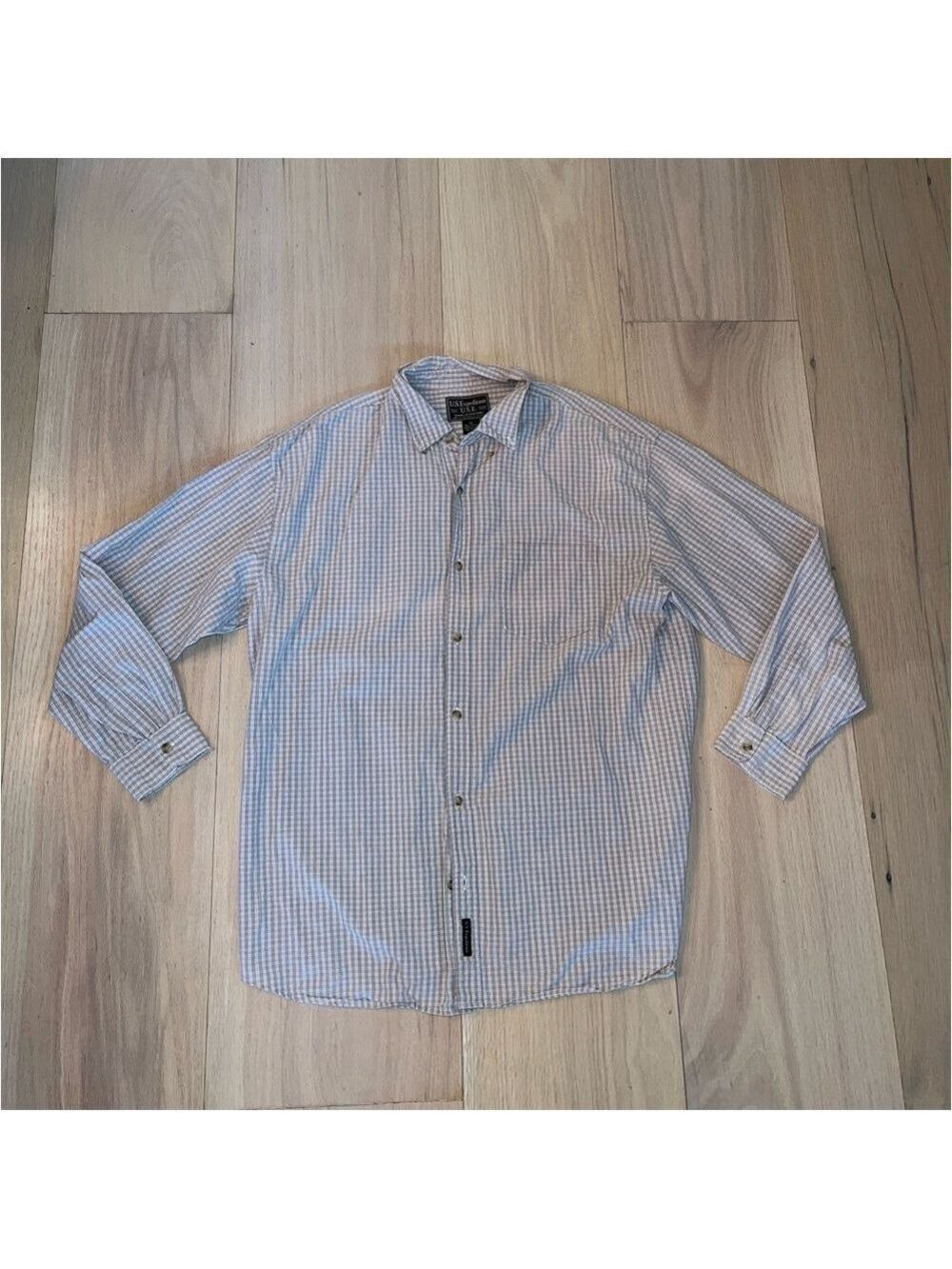 U.S. Expedition Long Sleeve Striped Button Down Size XL
